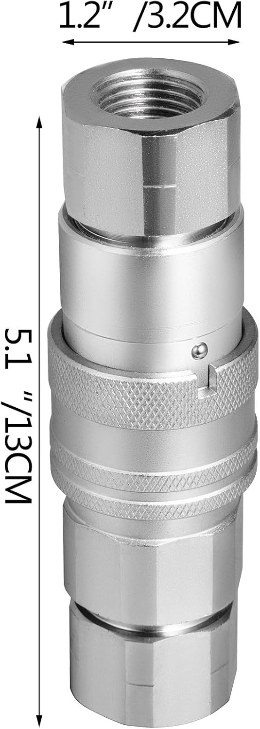 Hydraulic Quick Connect Coupler 4 Pairs 1/2" NPT Thread 45.5 L/min J84942