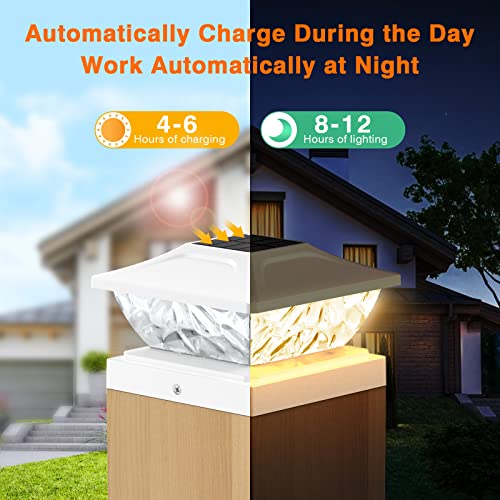 12 Pack Solar Post Cap Lights for 4x4 4.5x4.5 5x5 Posts M621468