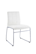 White PU Chrome Side Chair (Set of 2) U39120