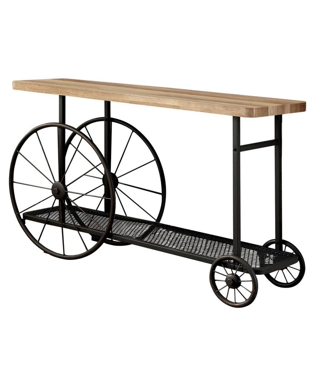 Black Sofa Table with Caster Wheels U2490