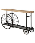 Black Sofa Table with Caster Wheels U2490