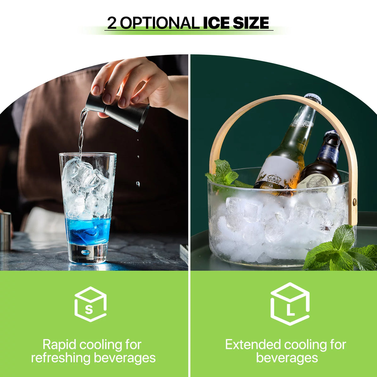 Black Countertop Ice Maker with Basket and Scoop, 26lbs in 24Hrs C79690