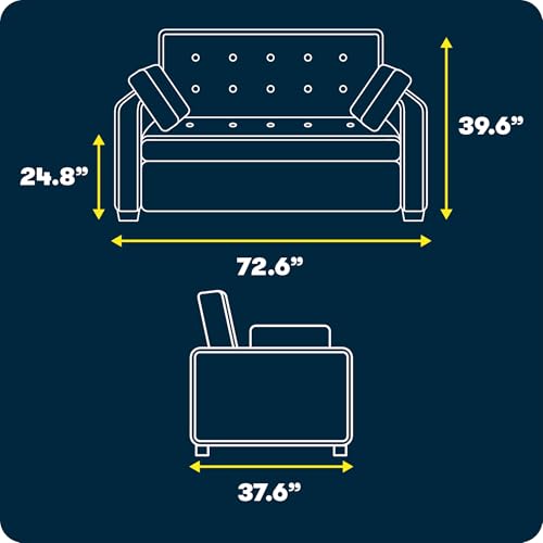 Queen Size Velvet Convertible Sleeper Sofa F322610