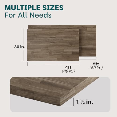 Walnut Solid Wood Butcher Block Countertop, 3ft L x 25"W x 1.5in Thick W902