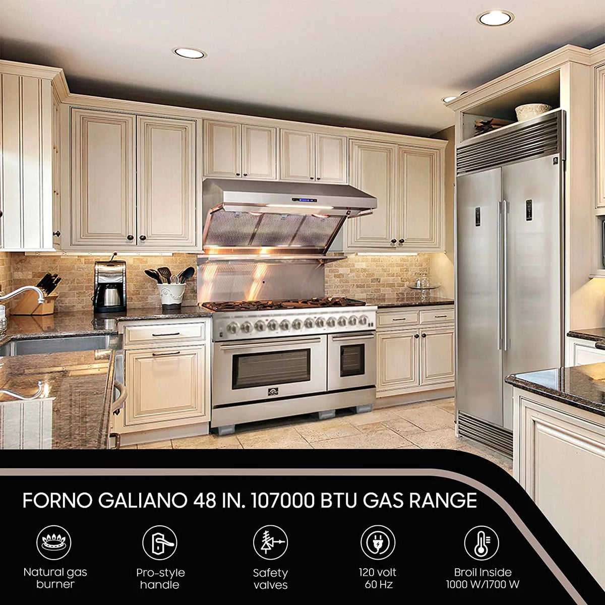 Gold Professional 48" Freestanding Gas Range E636532