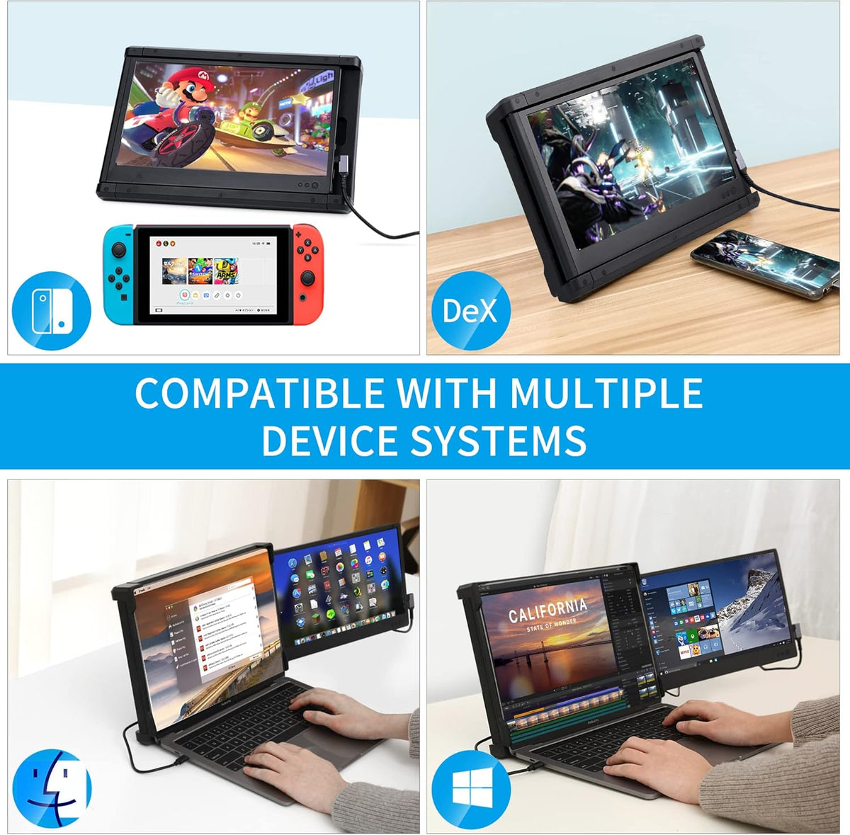 12 Inch FHD 1080P IPS Portable Monitor Q9697