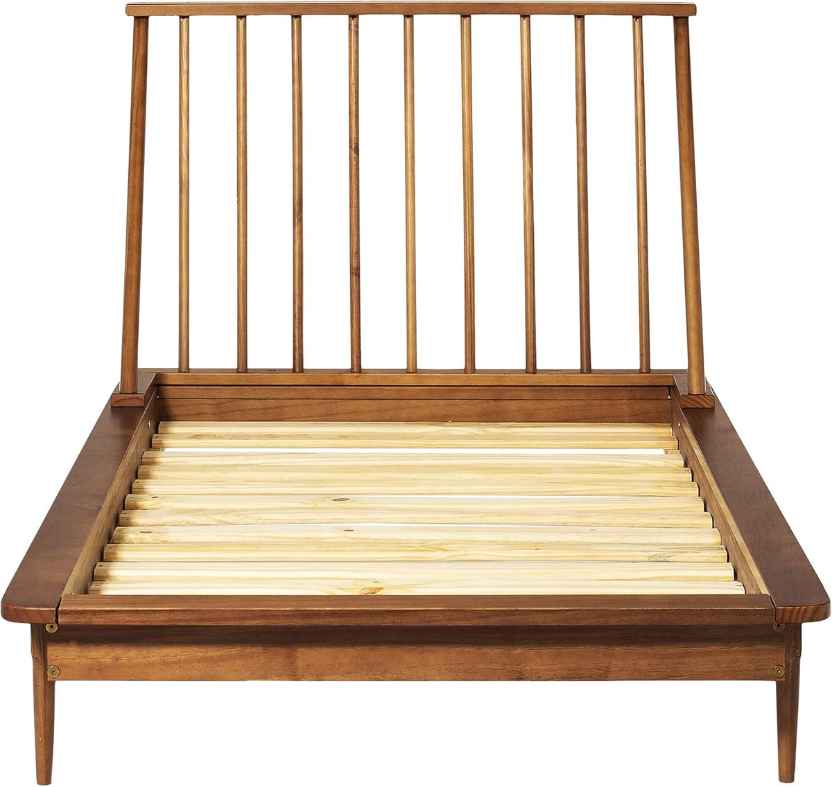Twin Caramel Solid Wood Platform Bed I354868