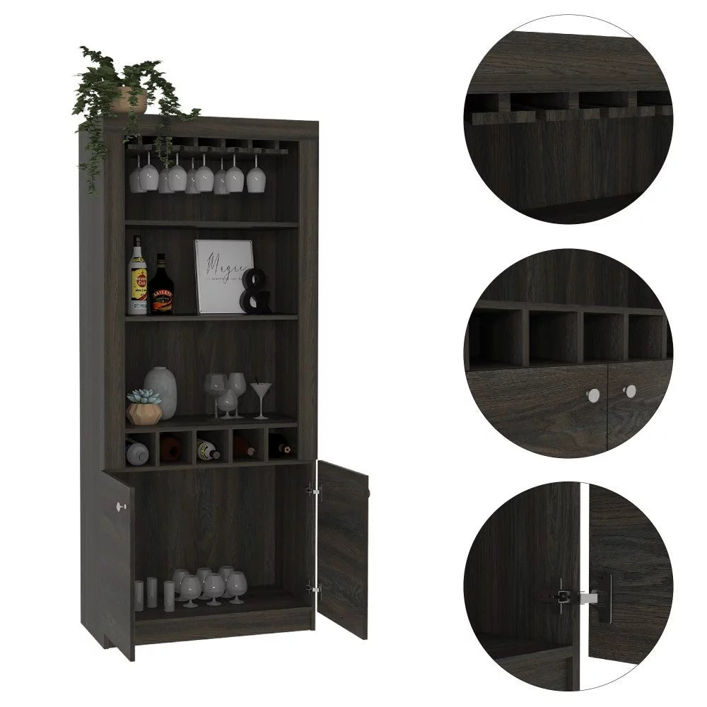 Bar Cabinet with Five Wine Cubbies W34791
