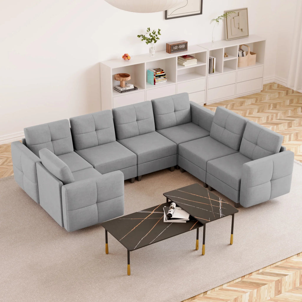Gray Modular Sectional Sofa with Storage M496299