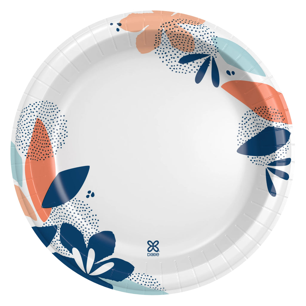Multicolor 10 in Disposable Paper Plates, 100 Count E55563