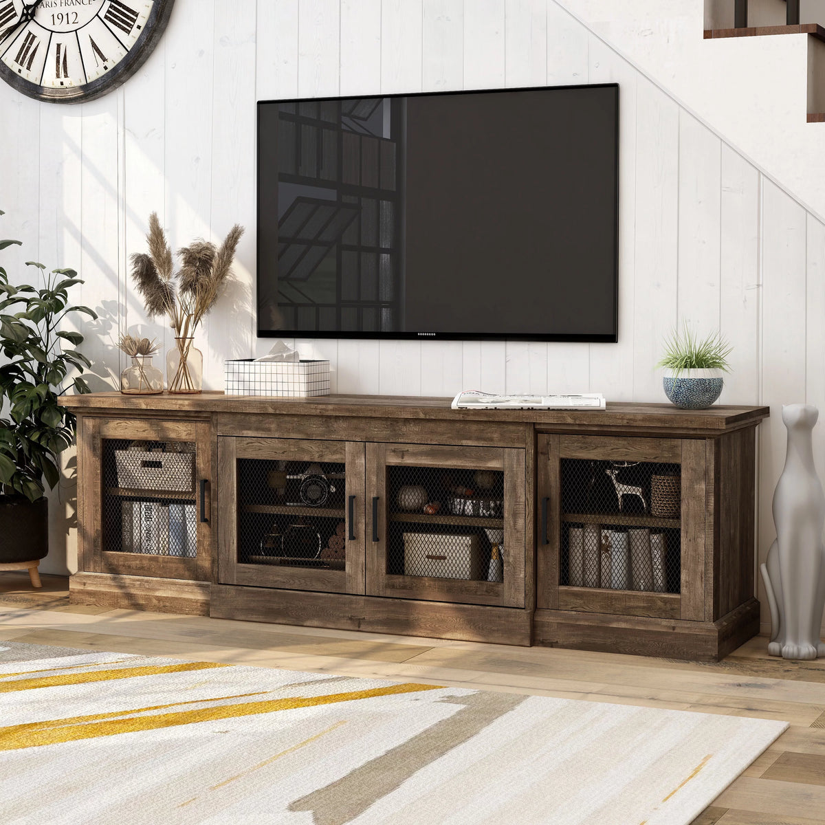 6 Shelf Rustic TV Stand Z149057