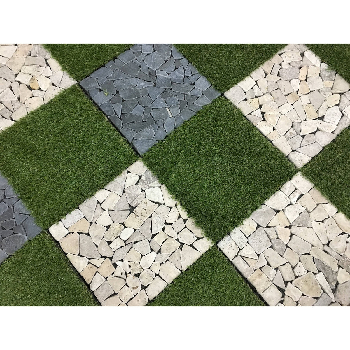 Natural Travertine Stone White Deck Tile, 6 PC Set J975843