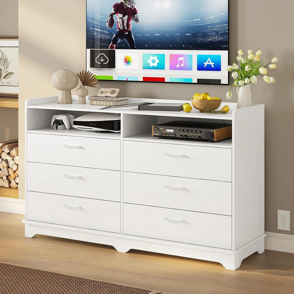 Black 6 Drawer Dresser S61326