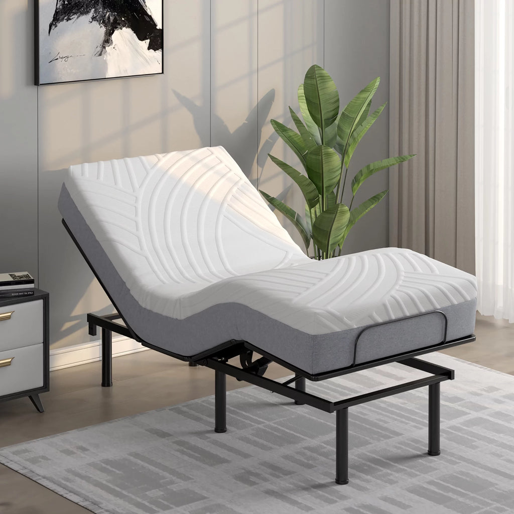 10'' Twin XL Adjustable Bed Mattress White N2917