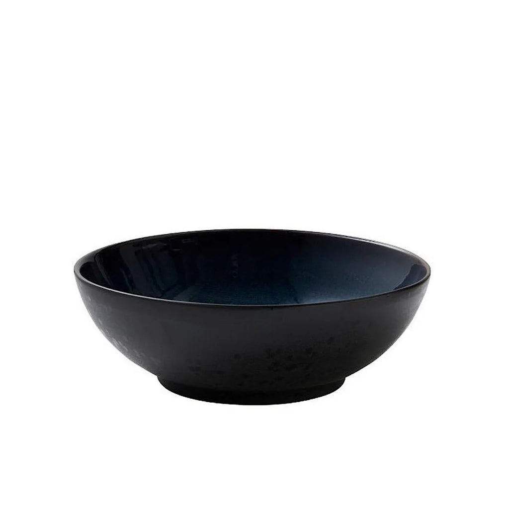 Stoneware Salad Bowl 30cm Black Dark Blue L732832
