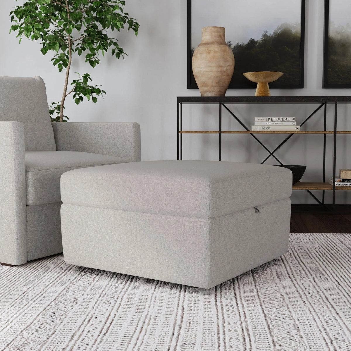 Frost Ottoman with Storage P566625