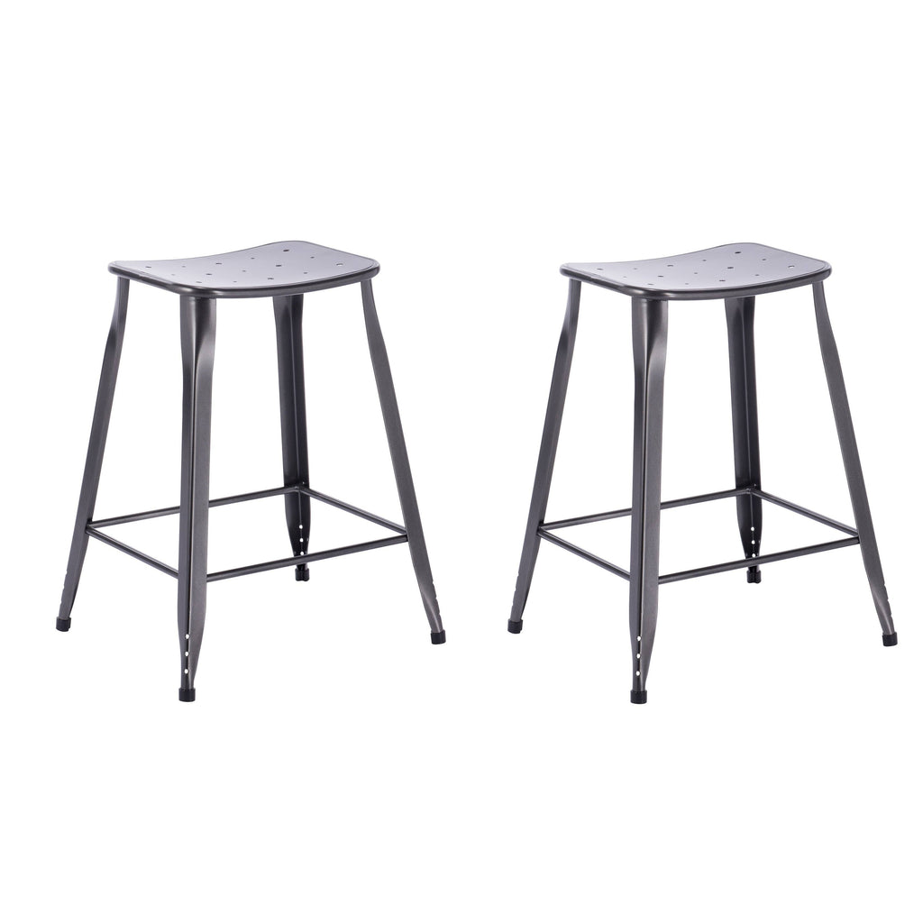 Charcoal Backless Counter Stool, 2 pack P557