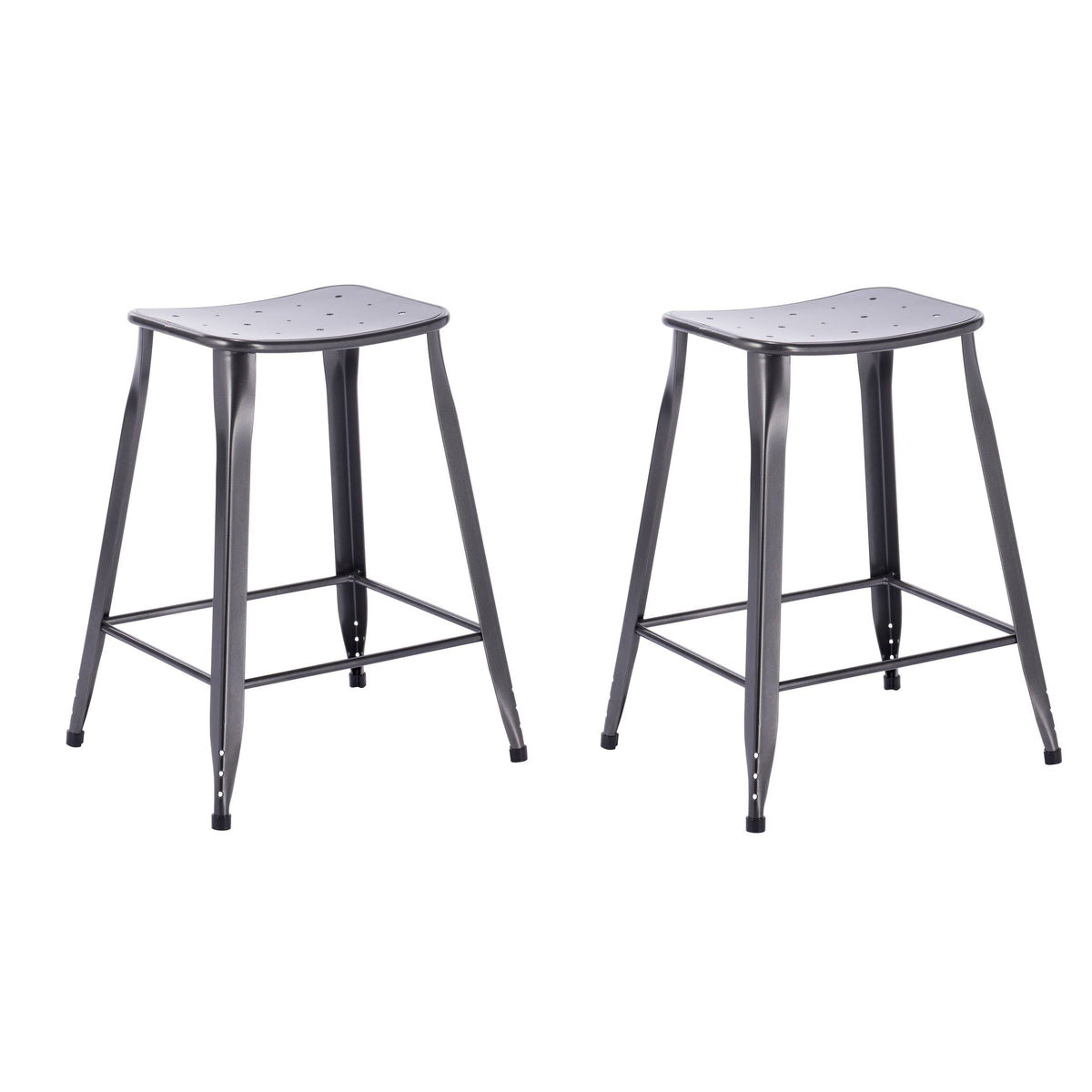 Charcoal Backless Counter Stool, 2 pack P557