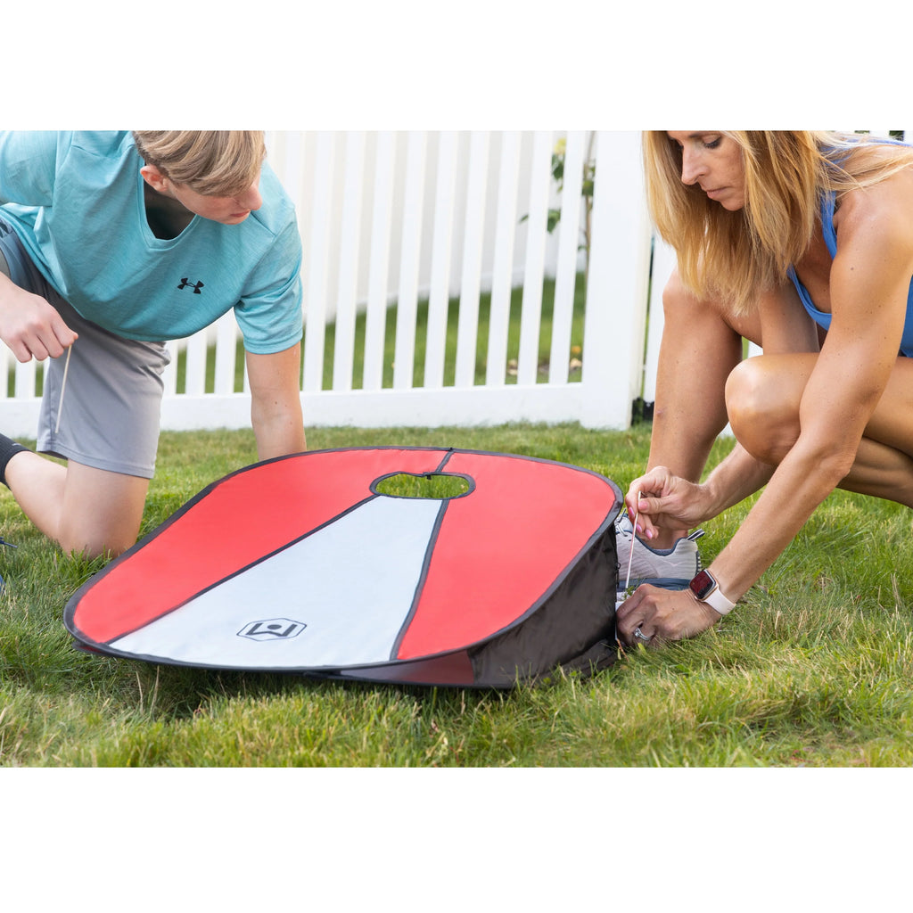 Collapsible Vinyl Cornhole Outdoor Lawn Game T2778
