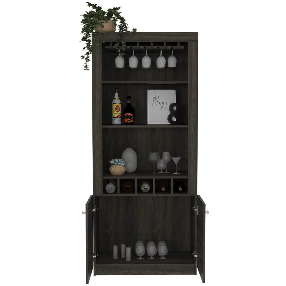 Bar Cabinet with Five Wine Cubbies W34791
