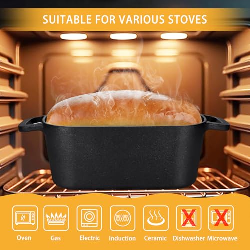 3.6QT Pre-Seasoned Cast Iron Dutch Oven with Lid H843384