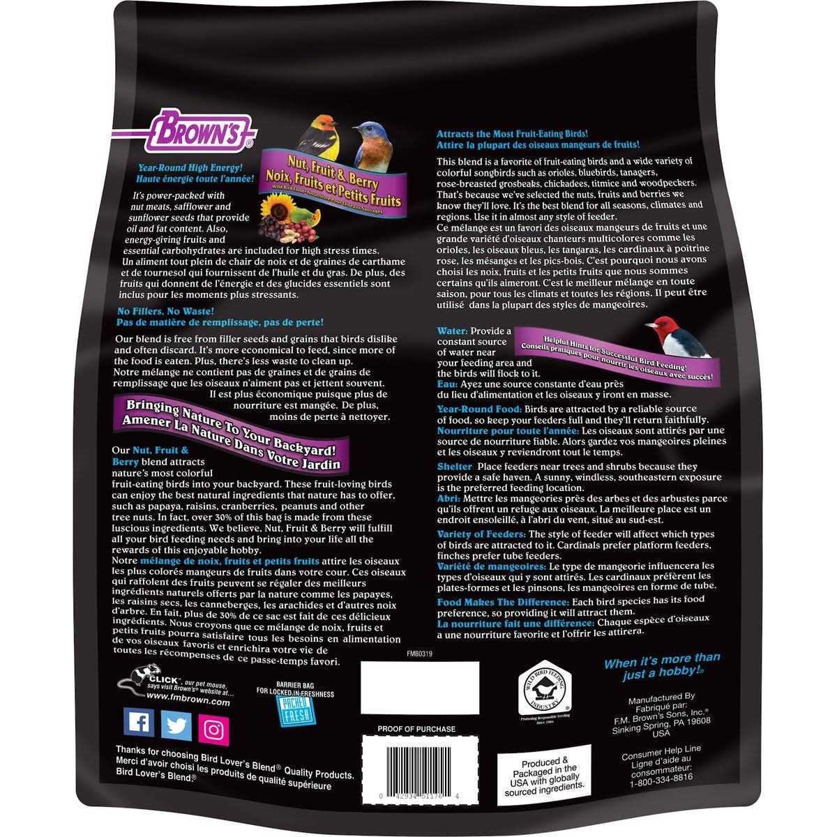 Bird Lover's Blend Nut Pet Supplies U2723