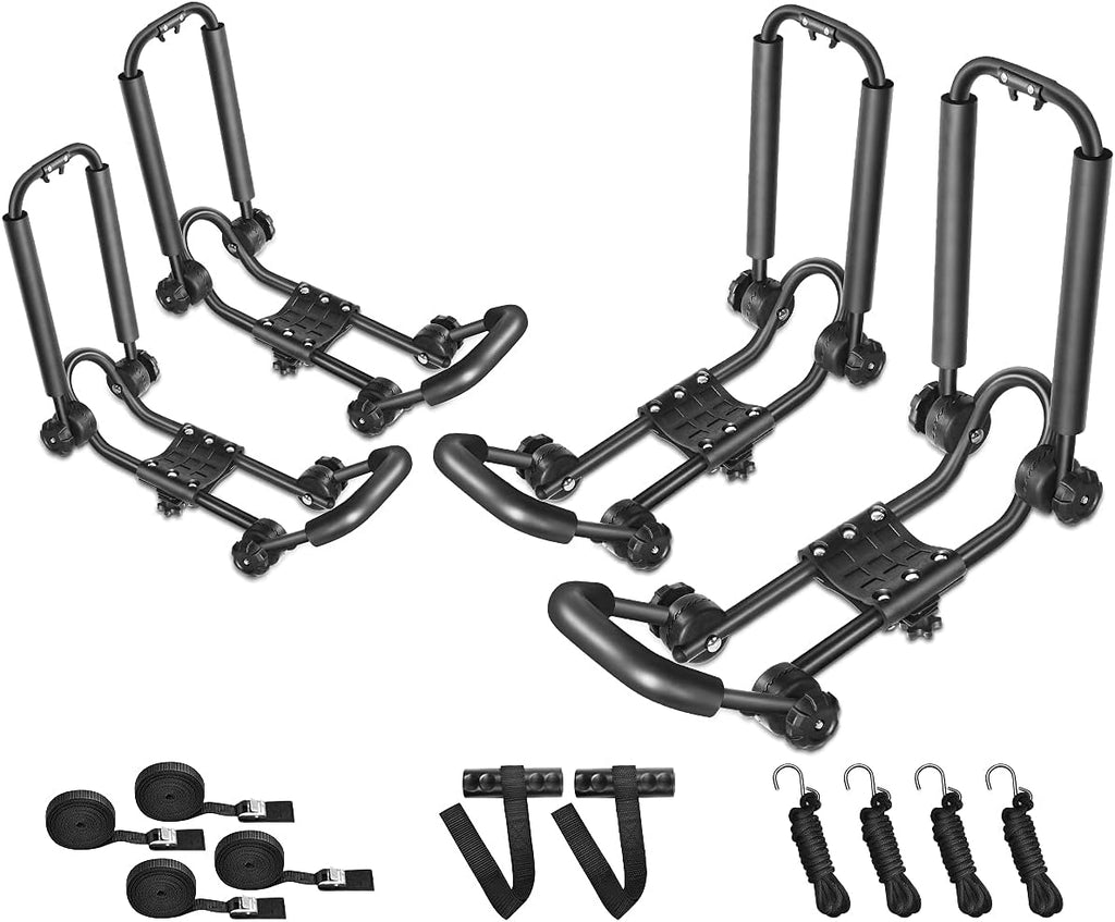 2 Pair Double Folding J Bar Kayak Rack Car Roof Carrier L531