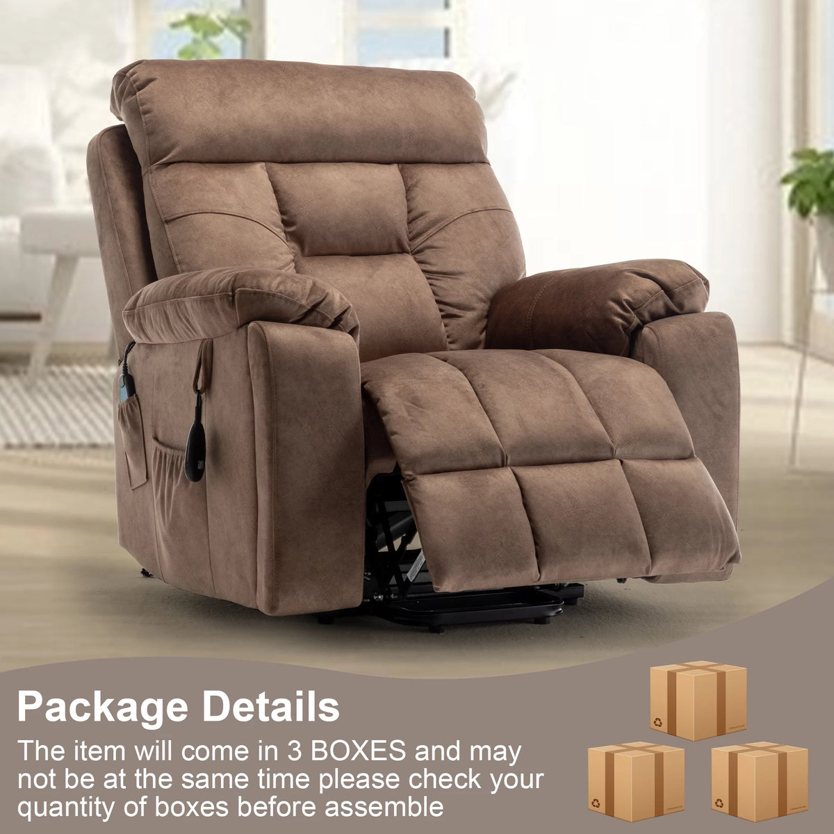 Power Lift Recliner Chair with Heat and Massage Q41213