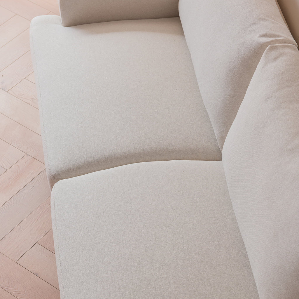 Beige Upholstered Futon Sofa Couch Loveseat U616373