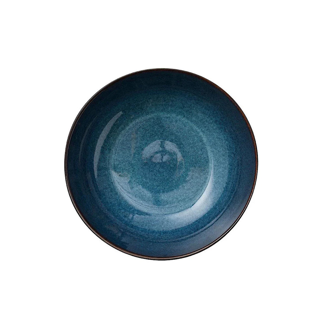 Stoneware Salad Bowl 30cm Black Dark Blue L732832