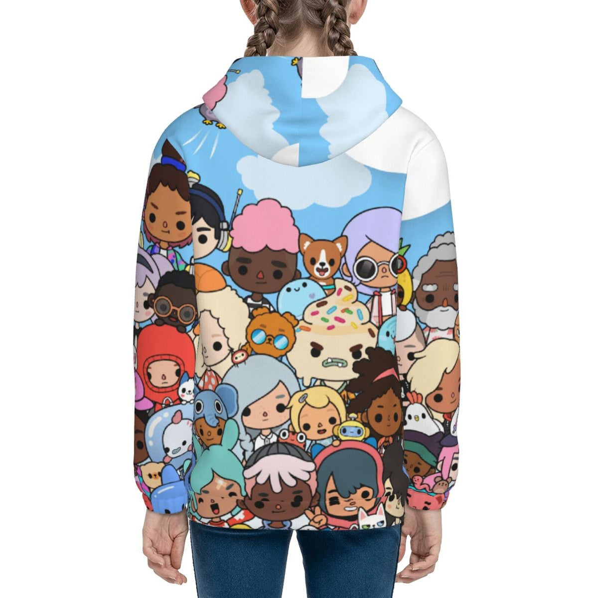 3D Print Hooded Sweatshirt Q70646
