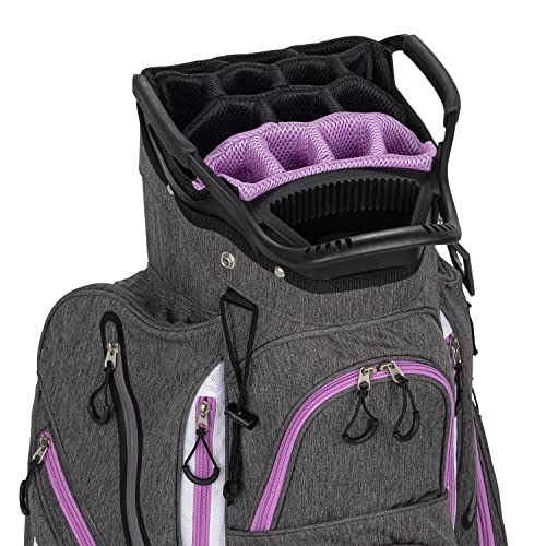 15 Way Full Length Divider Golf Push Cart Bag with Rain Cover E2014