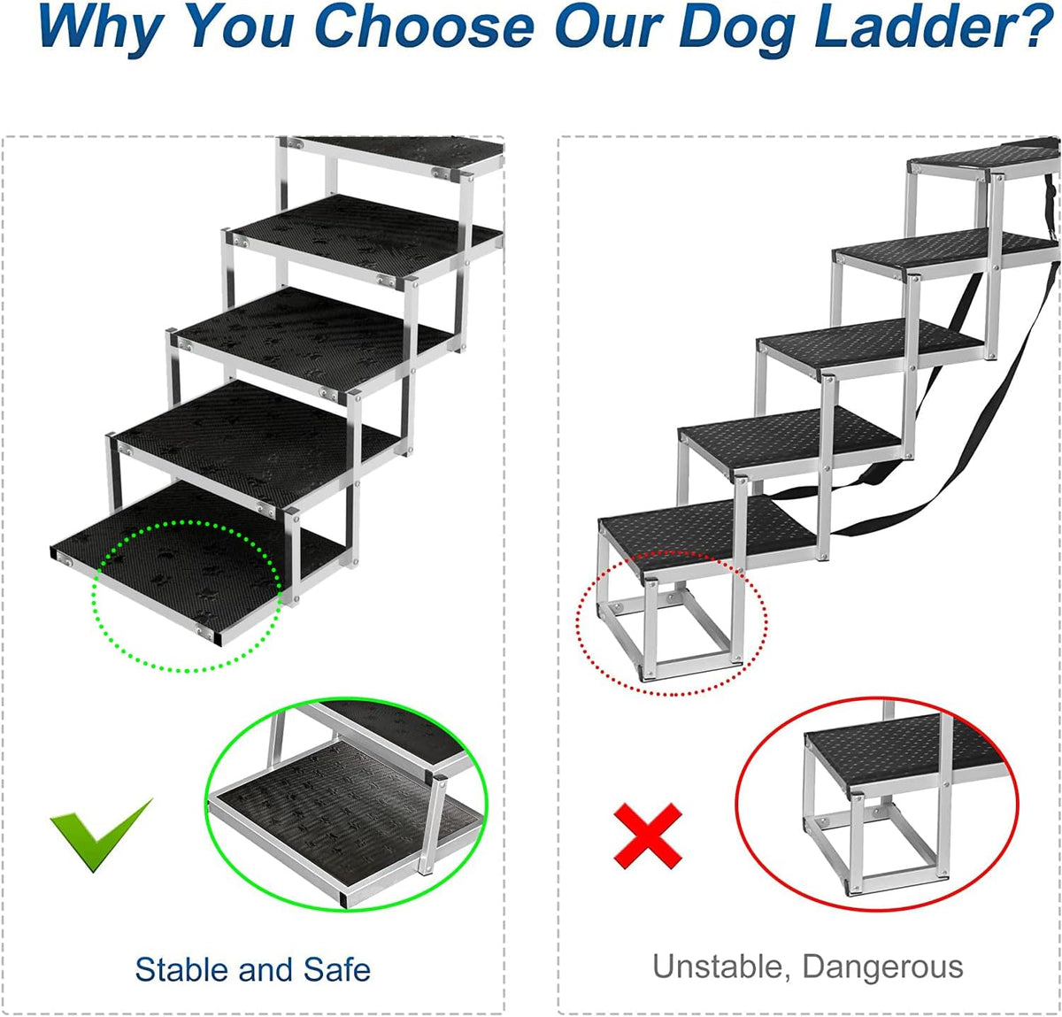 Folding Dog Ramp for Large Dogs with Non-Slip Surface W987439
