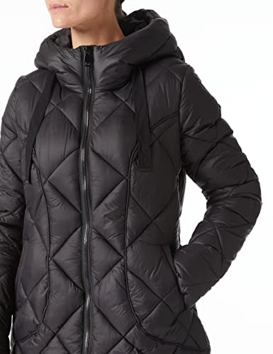 Women Long Heavy Puffer Coat Diamond Quilted Thermal Thicken Winter Parka Windproof Jacket with Hood V92093