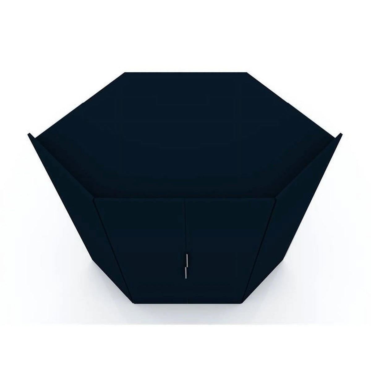 Midnight Blue Wood Corner Wardrobe Closet U4134