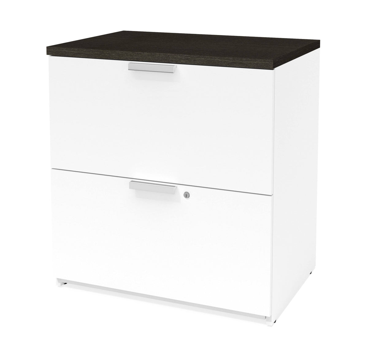 Deep Grey White Corner Desk R30392