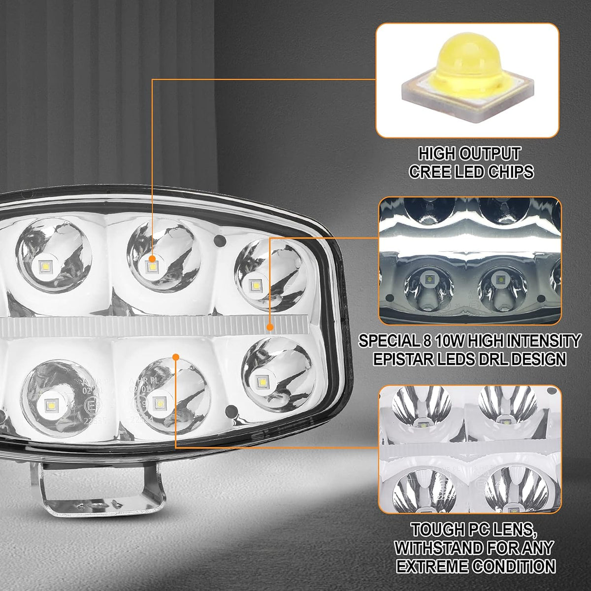 LED Work Light Driving Fog Light Off-Road Light LED Pods Flood & Spot Combo Beam J365524