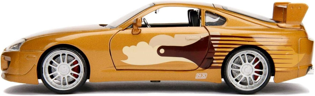 Gold 1:24 Scale Die-Cast Toyota Supra Toy Car A39186