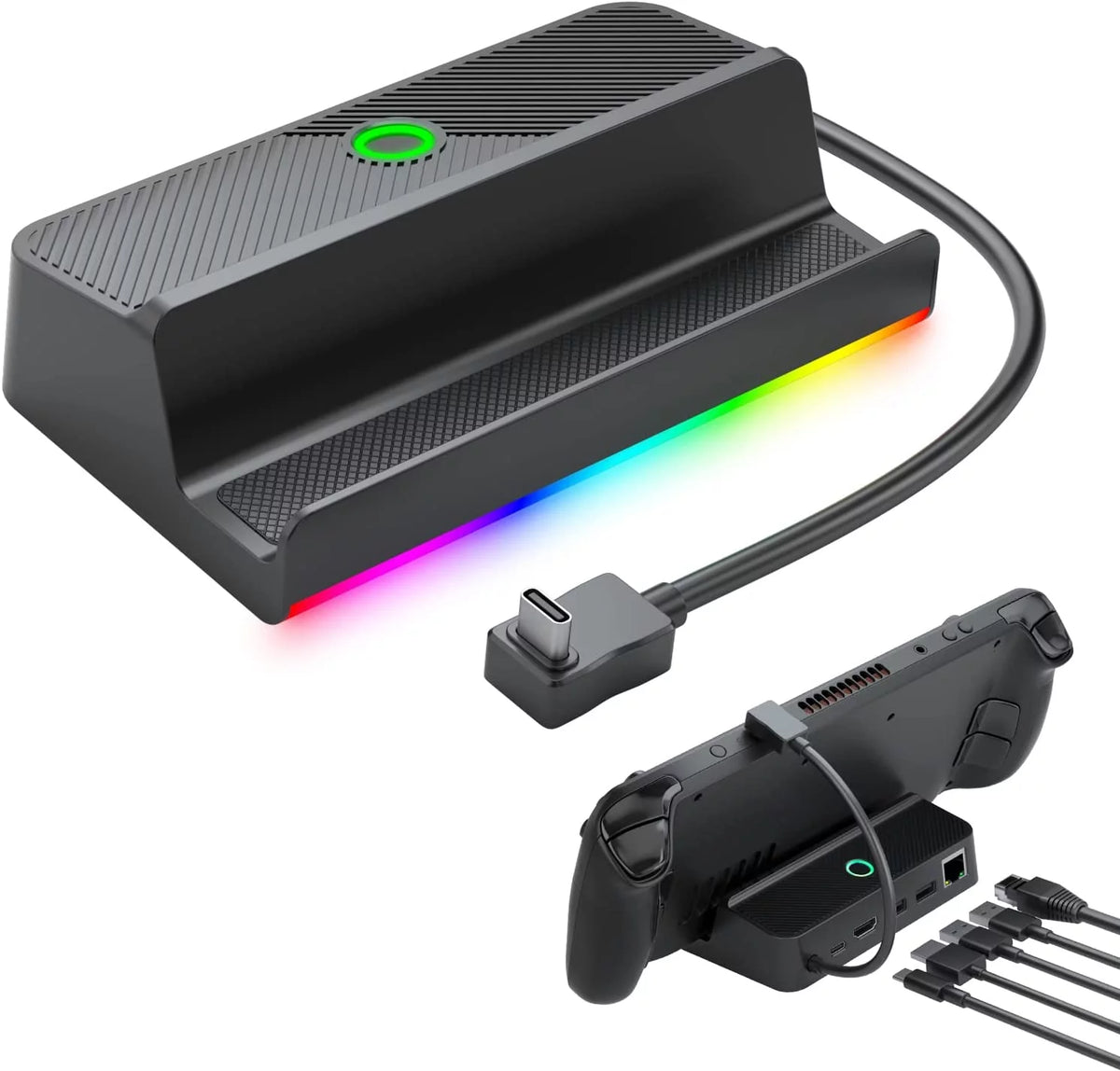 Steam Deck Dock with Gigabit Ethernet, HD 2.0, 2 USB-A, 100W Charging Port U79855