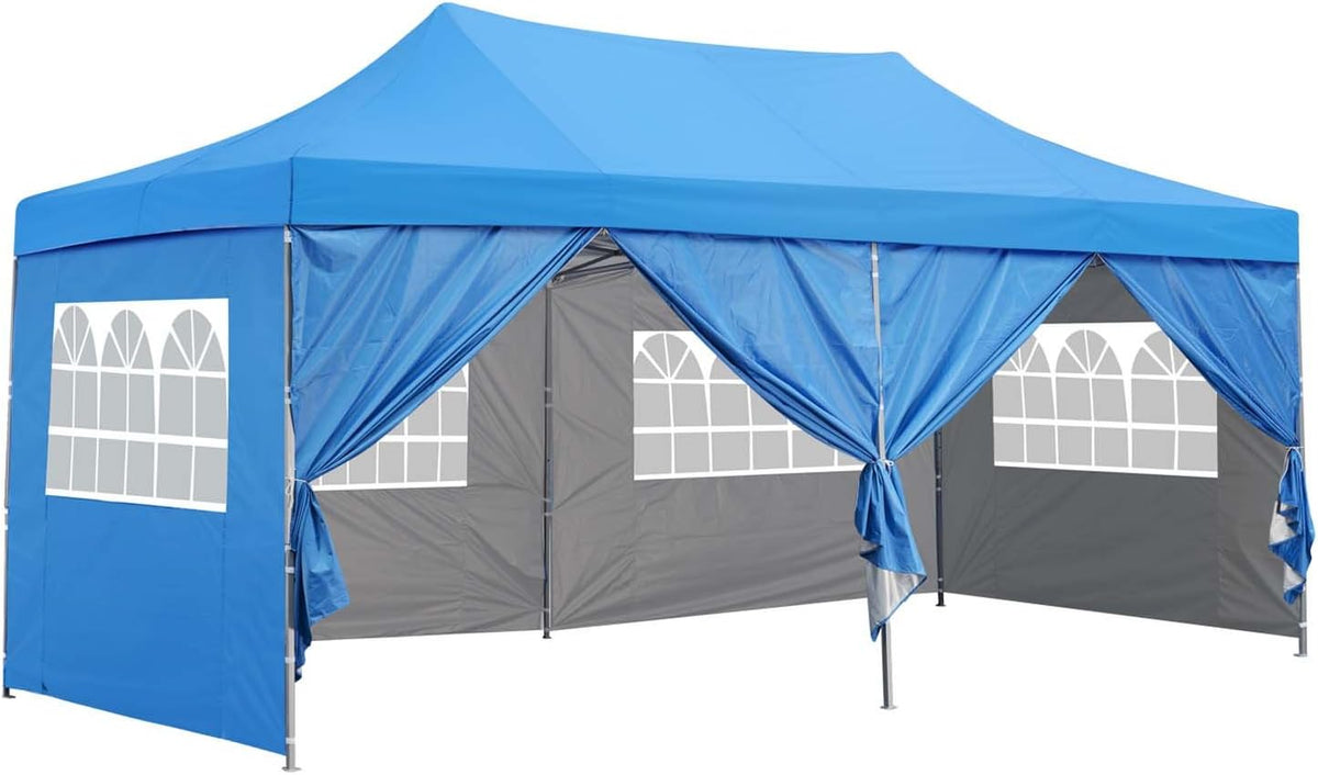 White Pop up Canopy Tent with Removable Side Walls P90252