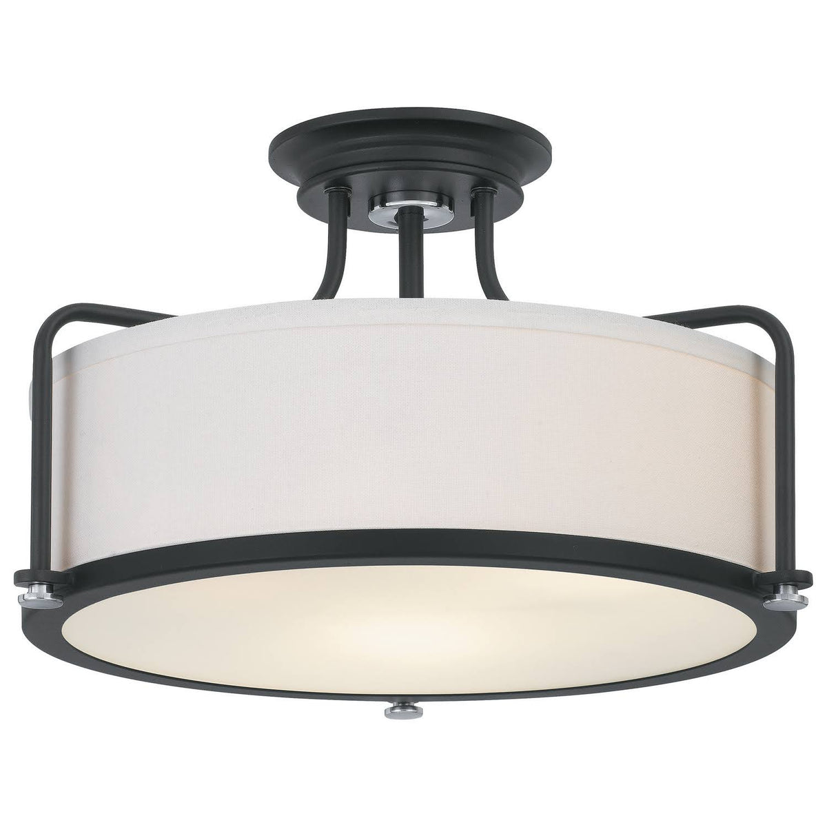 Earth Black 3-Light Semi-Flush Mount K97238