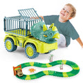 Dinosaur Truck Toys with Flexible Racetrack Cars and Dinosaurs F30252