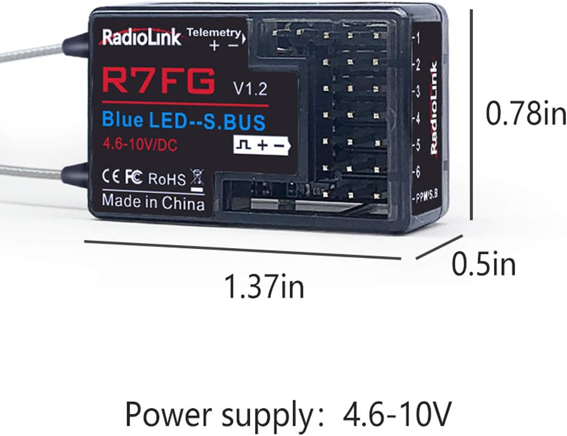 6CH RC Transmitter and Receiver 2.4g Gyro Telemetry Remote Controller E304