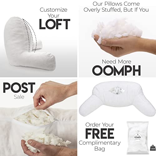 Black Standard+ Original Reading Pillow with Arms, Shredded Memory Foam Y33458