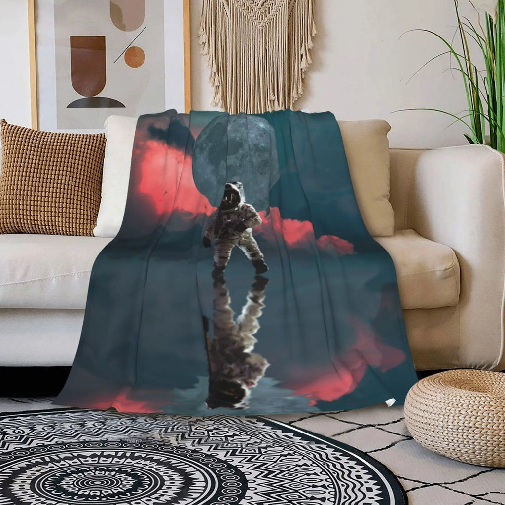 Double Layer Plush Throw Blanket, 50" x 40" G47058