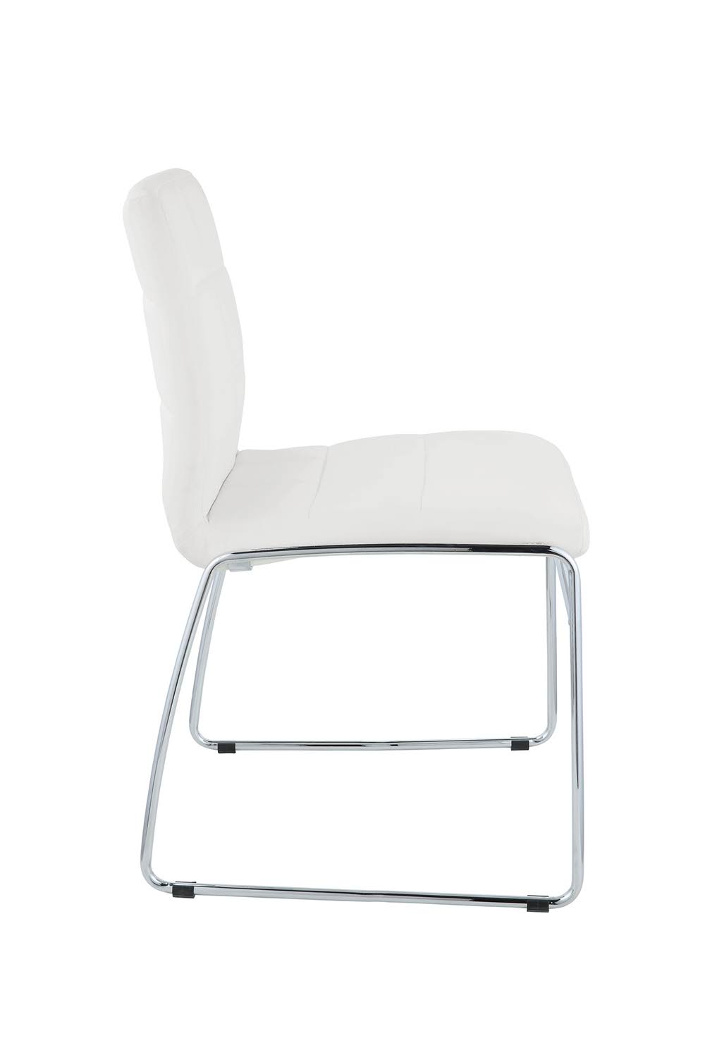 White PU Chrome Side Chair (Set of 2) U39120