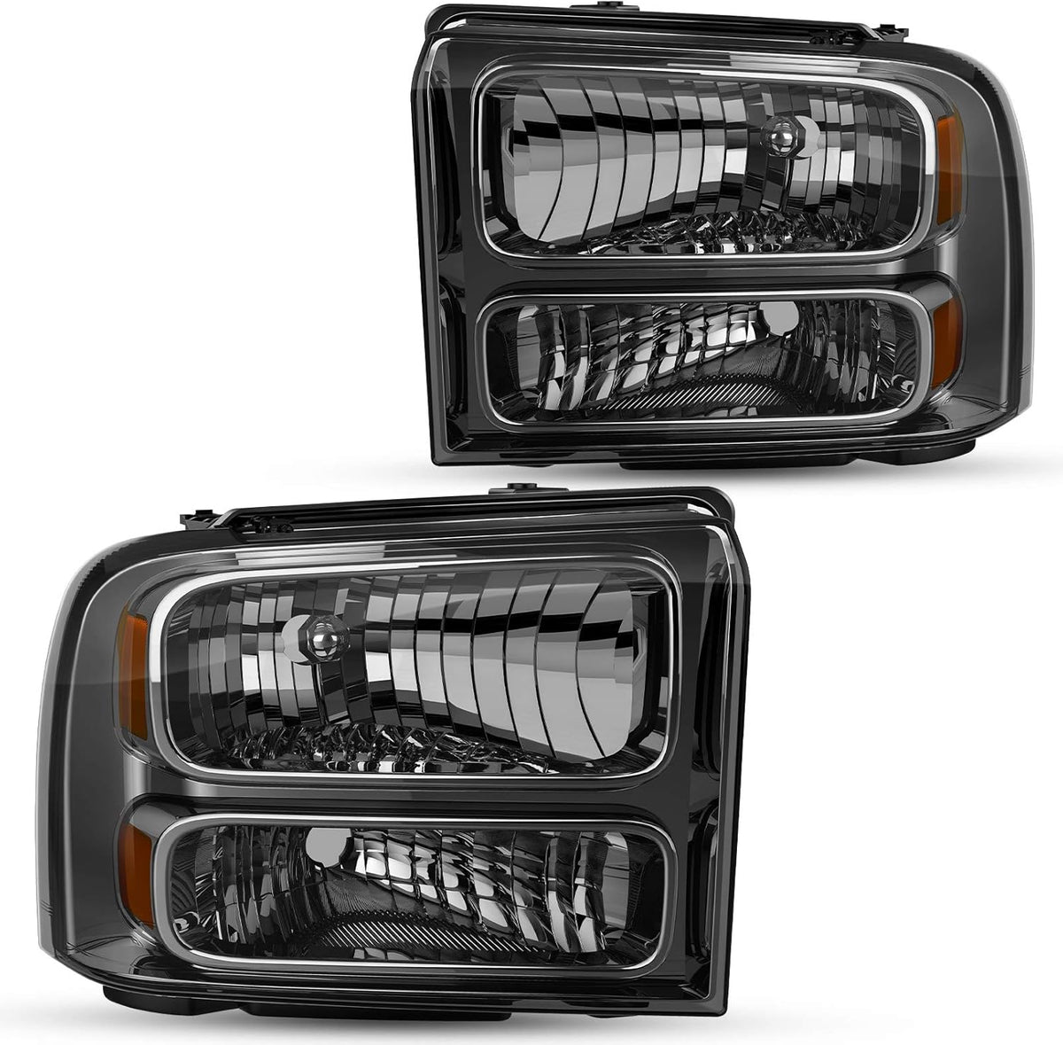 Black Housing Clear Lens Headlights Assembly I16632