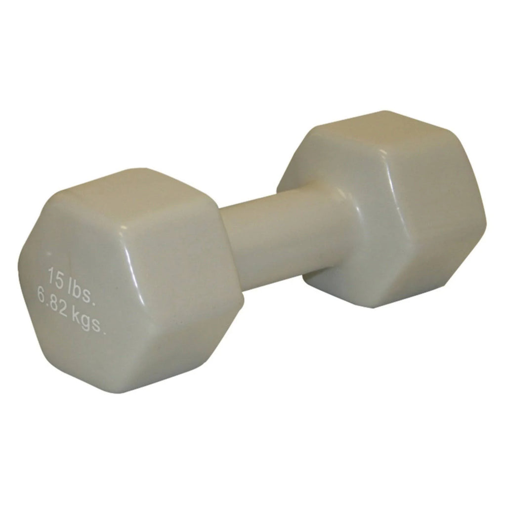 15 lb Silver Vinyl Dumbbell Pair V19904