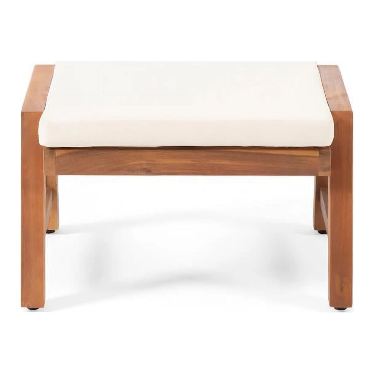 Teak Cream Acacia Wood Club Chair Set of 2 F2867