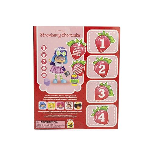 Strawberry Shortcake 5.5-inch Poseable Sweet Scented Fashion Doll with 4 Surprise Reveal Accessories Z405887